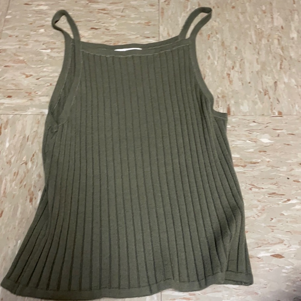 army green tank top
